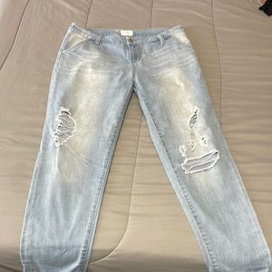 Celebrity Pink light blue distressed jeans size 9